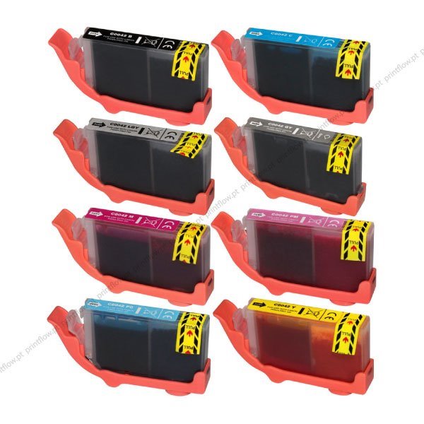 Pack 8 tinteiros compatíveis Canon CLI42 (6384B010)