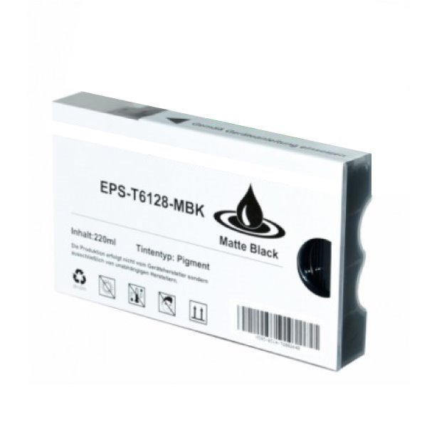 Tinteiro compatível Epson t6128 preto mate tinta pigmentada c13t612800