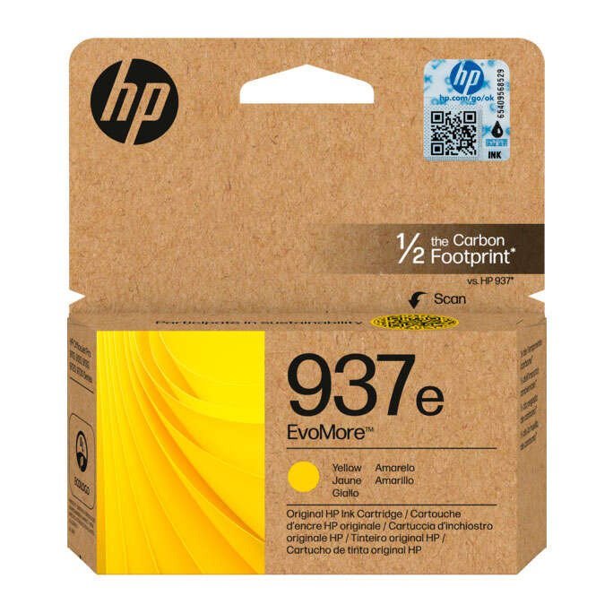 Tinteiro original hp 937e amarelo - 4s6w8ne