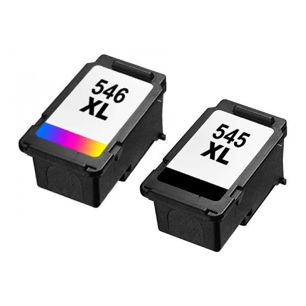Pack 2 tinteiros compatíveis Canon PG 545XL preto e CL 546 XL cores