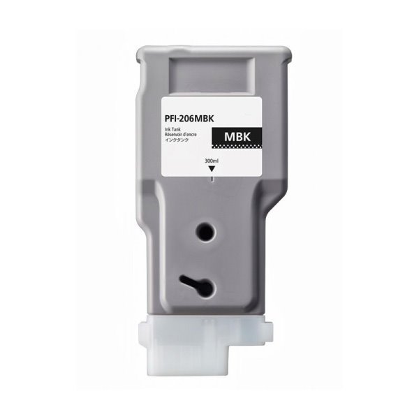 Tinteiro compativel Canon PFI206 preto mate tinta pigmentada (5302B001)