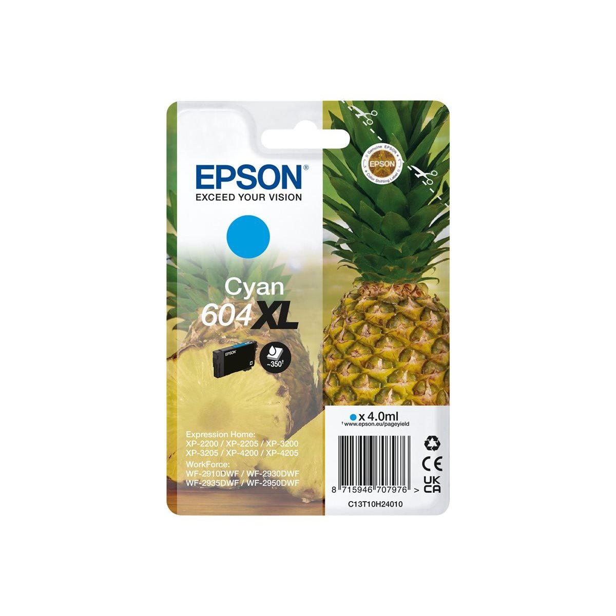 Tinteiro original Epson 604XL ciano (C13T10H24010)