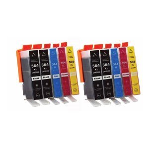 Pack 10 tinteiros compatíveis Hp 364xl (CMYK)