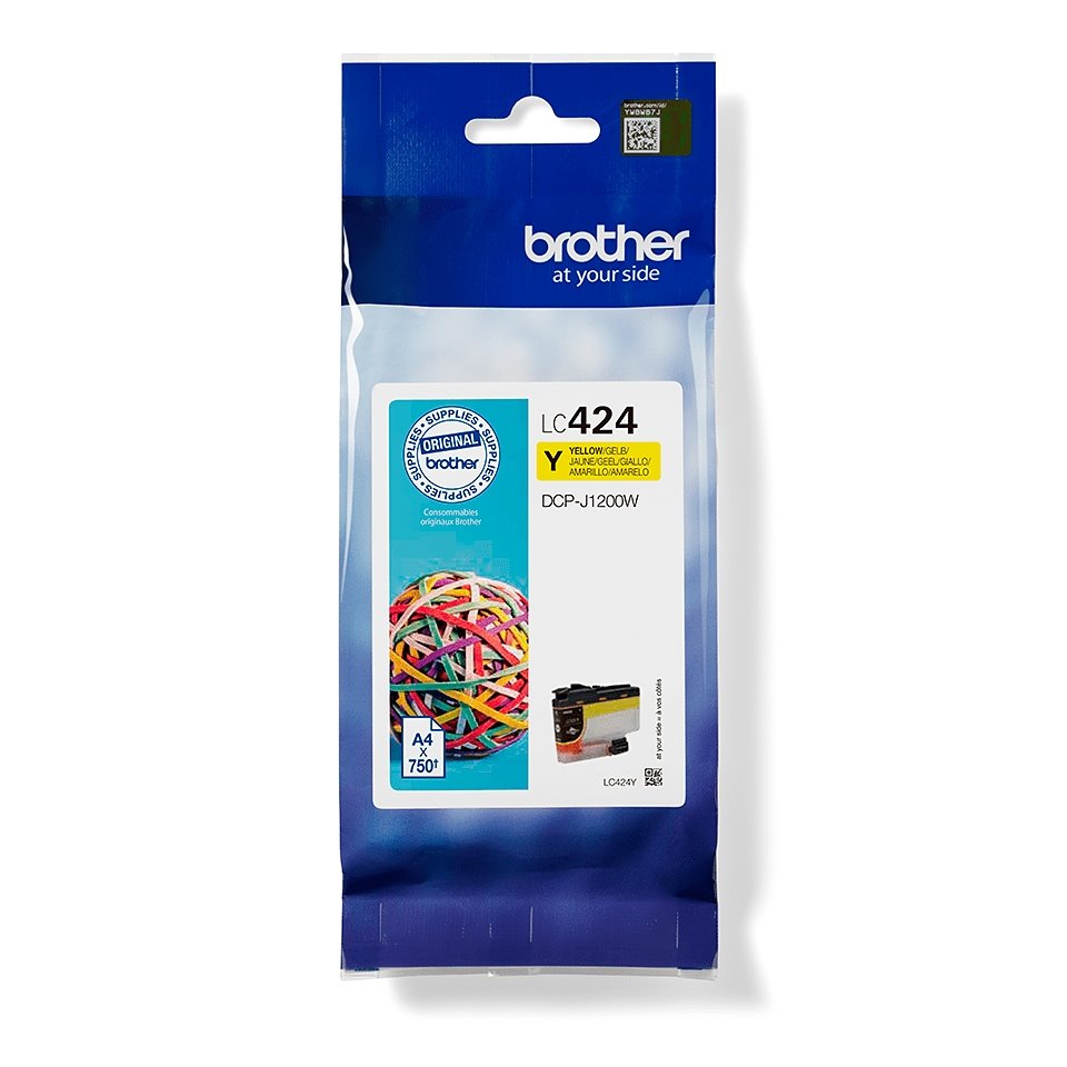 Tinteiro original Brother LC424 Amarelo (LC424Y)