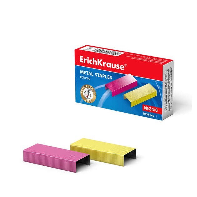 Agrafos coloridos 24/6 - Erichkrause 