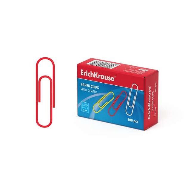Clipes coloridos Erichkrause - 33mm / 100 unidades