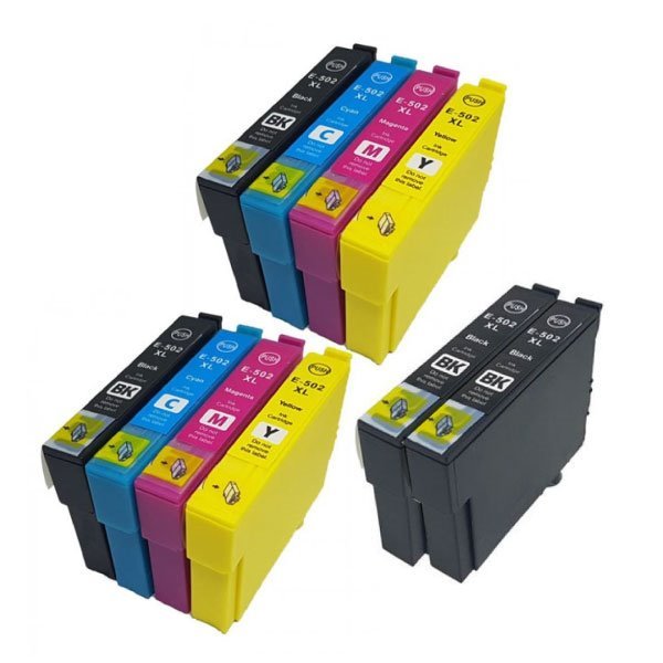 Pack 10 tinteiros compatíveis Epson 502XL (CMYK)