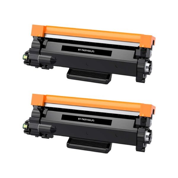Pack 2 toners compatíveis Brother TN2510XL preto