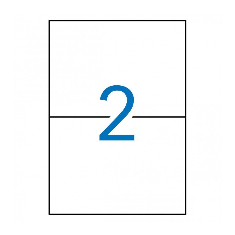 Etiquetas permanentes Apli 210 x 148 mm (500 folhas / 2 por folha)