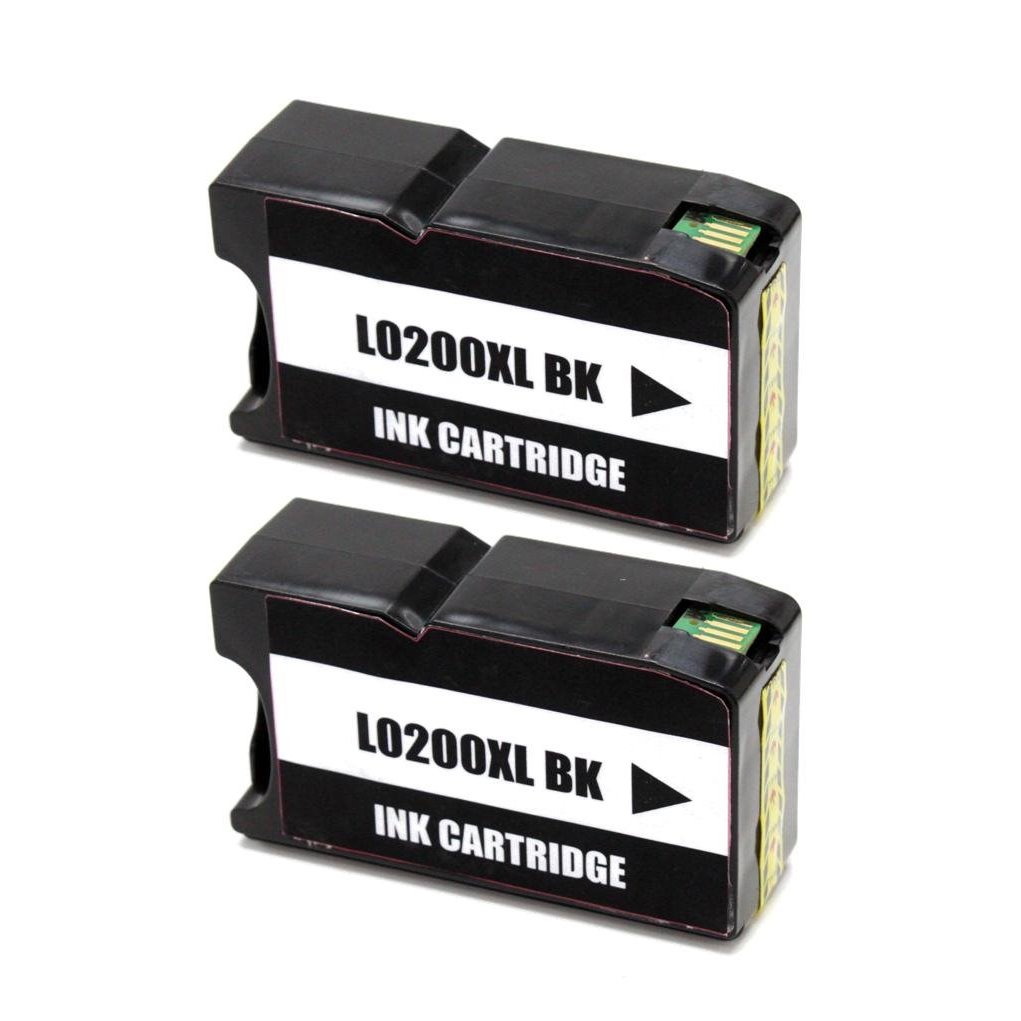 Pack 2 tinteiros compatíveis Lexmark 200xl preto (14L0197)