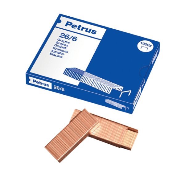 Agrafos cobreados 26/6 - Petrus