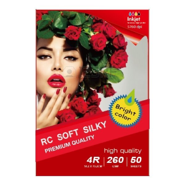 Papel Fotográfico Jato de Tinta 4R Satinado (260g / 50 folhas)