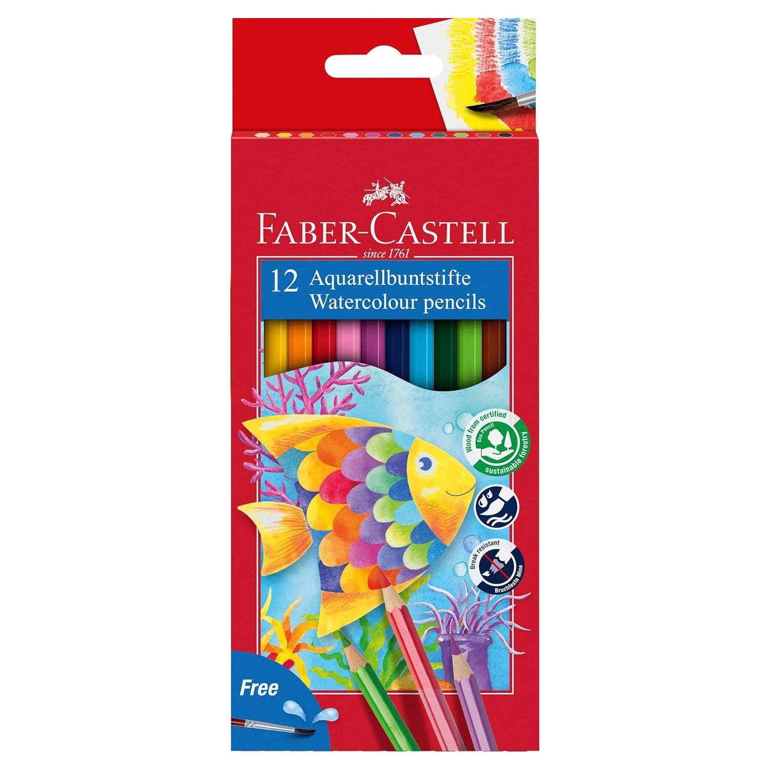 Pack 12 lápis de cor Faber-Castell Classic Colour aguarelável