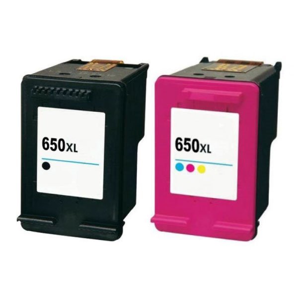 Pack 2 Tinteiros compatíveis Hp 650xl