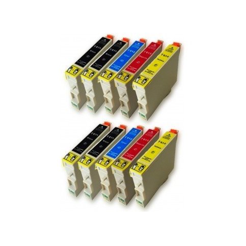 Pack 10 Tinteiros compatíveis Epson T0611/2/3/4