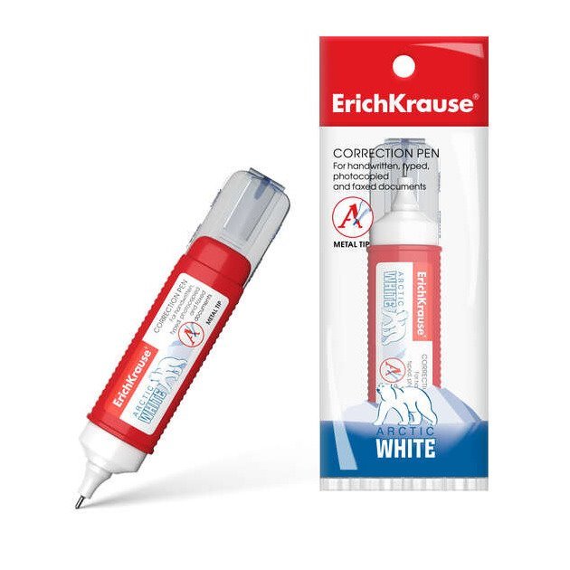 Caneta corretora Erichkrause arctic white - 12ml