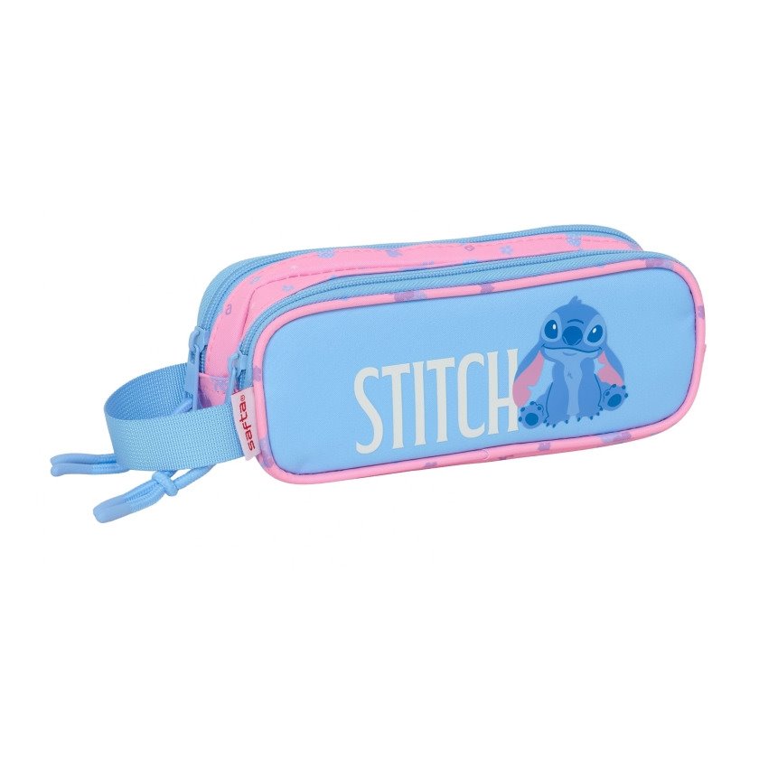 Estojo Safta Stitch Bright - Fecho de Correr - Asa Lateral