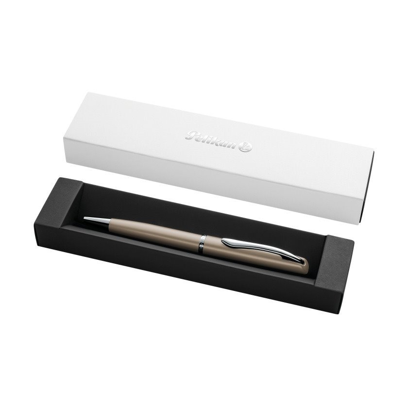 Esferográfica Retrátil Pelikan Jazz Noble - Traço 1 mm / Corpo Acetinado / Castanho