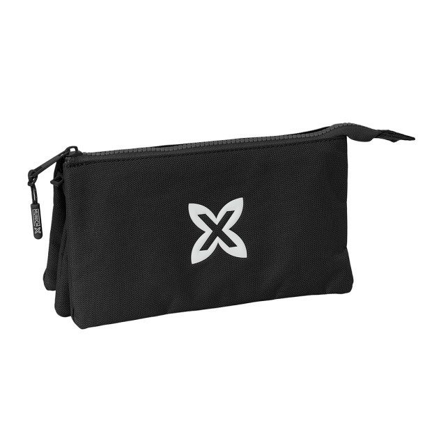 Estojo Safta Munich Básicos - 3 Compartimentos - 22x12x3cm - Preto