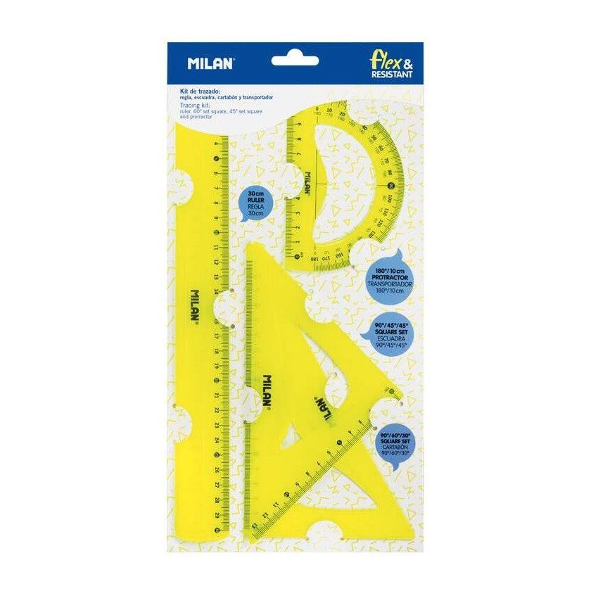 Conjunto Geometria Flexível Milan - 4 Peças / Amarelo