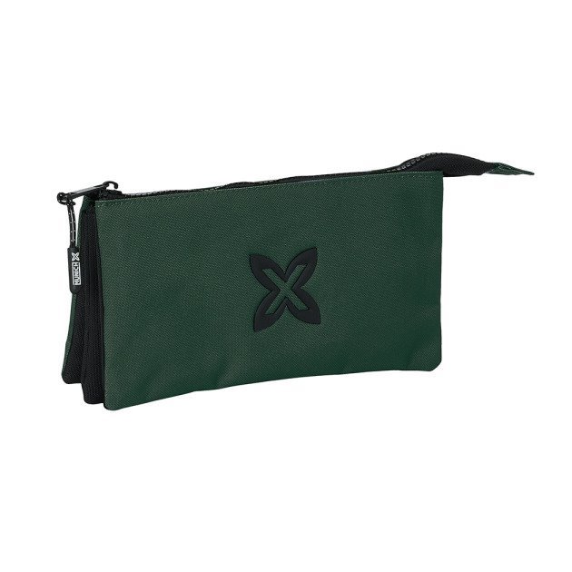 Estojo Safta Munich Básicos - 3 Compartimentos - 22x12x3cm - Verde