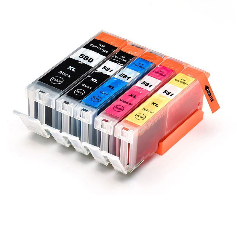 Pack 5 tinteiros compatíveis Canon PGI-580, CLI-581 XXL