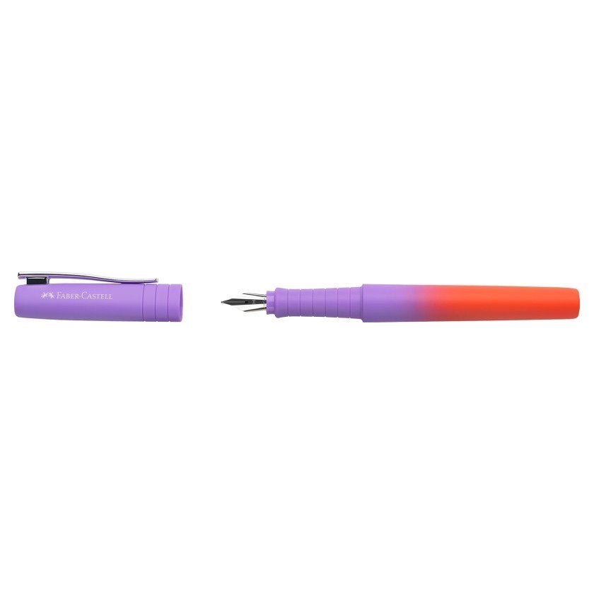 Caneta Faber-Castell Poly Ball Flow Edition Punchy Melon - Lilás/Vermelho