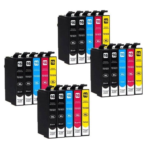 Pack 20 tinteiros compatíveis Epson 16XL