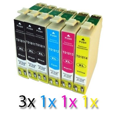 Pack 6 Tinteiros compatíveis Epson 18xl (CMYK)