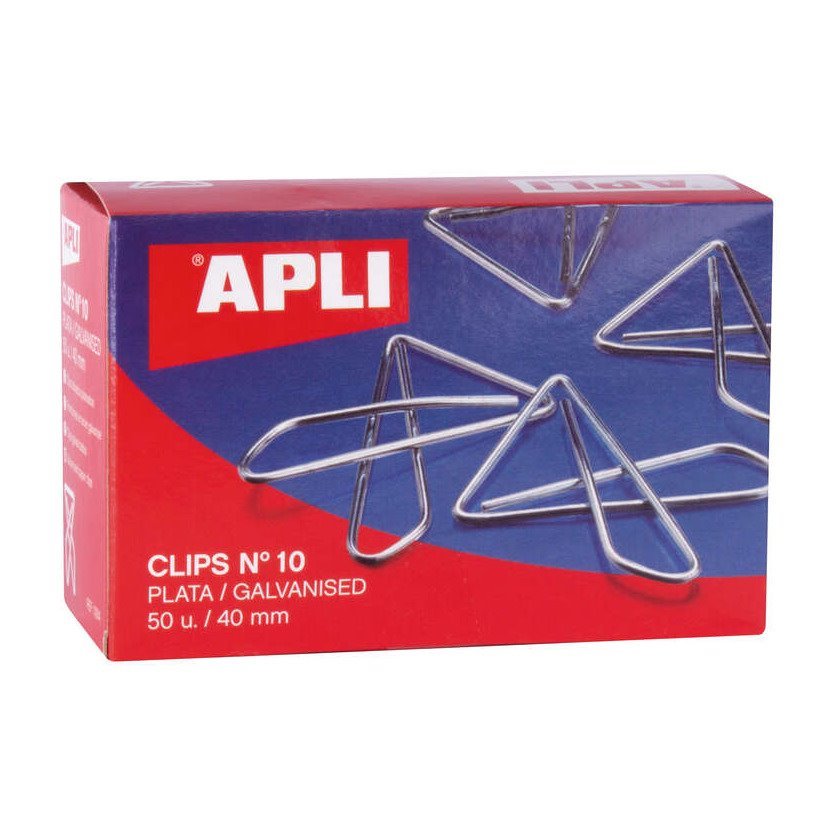 Clipes borboleta metálicos Apli - N 10 / 40mm / 50 unidades
