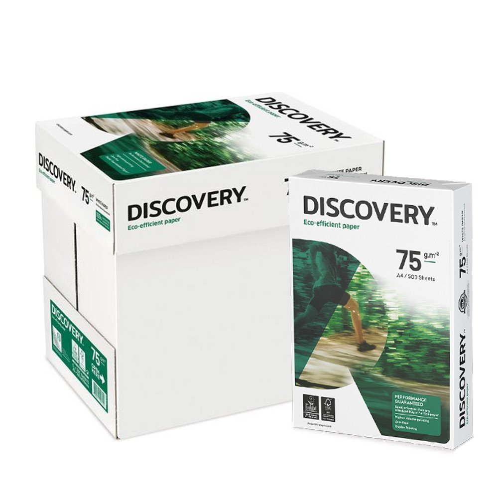 Pack 5 resmas Papel A4 Discovery 500 Folhas 75gr