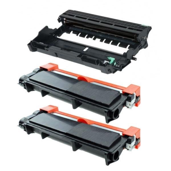 Pack 1 Tambor DR2400 e 2 Toners TN2420XL compatíveis Brother