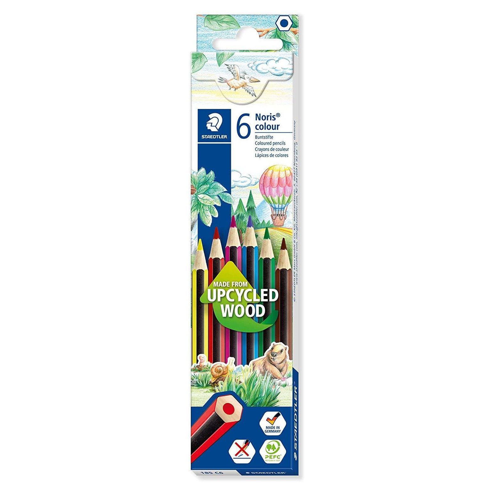 Pack 6 lápis de cor Staedtler Noris Colour 185
