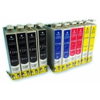 Pack 10 Tinteiros compatíveis Epson T071X (CMYK)