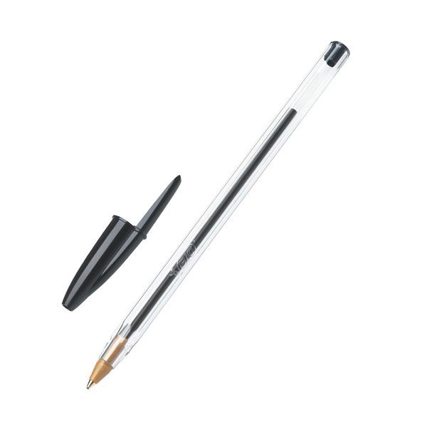 Esferográfica Bic cristal original preto - ponta redonda 1mm