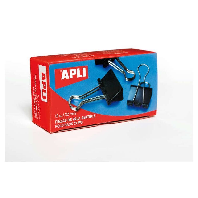 Molas metálicas Apli - 15x32mm / 120 folhas / 12 unidades