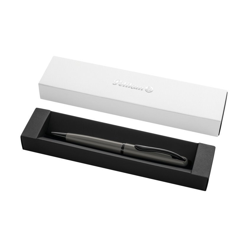 Esferográfica Retrátil Pelikan Jazz Noble - Traço 1 mm / Corpo Acetinado / Cinzento Escuro