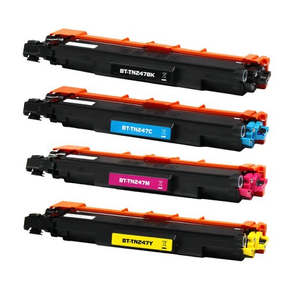 Pack 4 toners compatíveis Brother TN247 / TN243