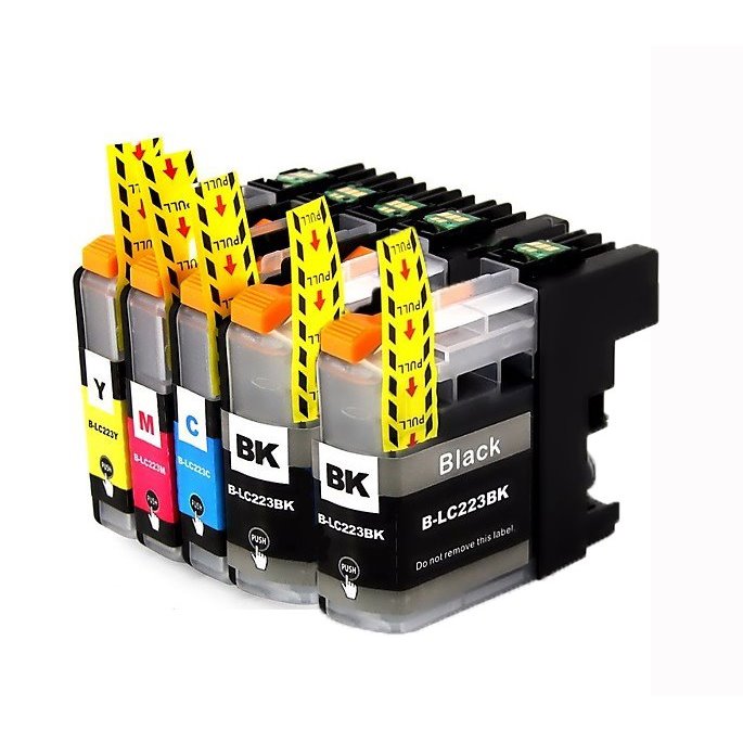 Pack 5 tinteiros compatíveis Brother LC223
