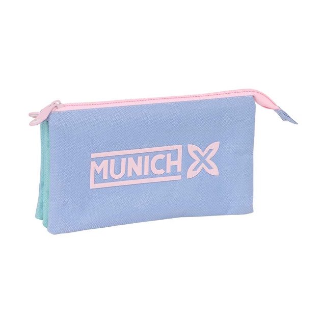 Estojo Safta Munich Mellow - 3 Compartimentos com Fechos de Correr - 0.6L