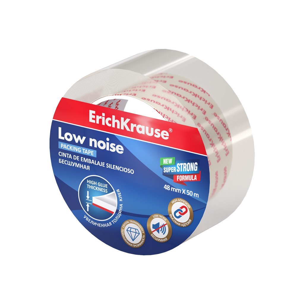 Fita Adesiva 48mmx50m transparente - ErichKrause baixo ruído