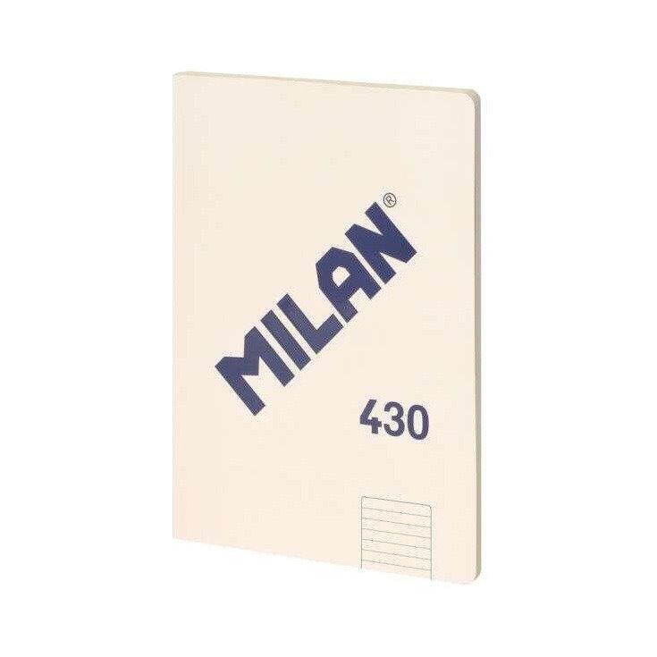 Caderno colado Milan Serie 1918 - A4 / pautado / 48 folhas / beje