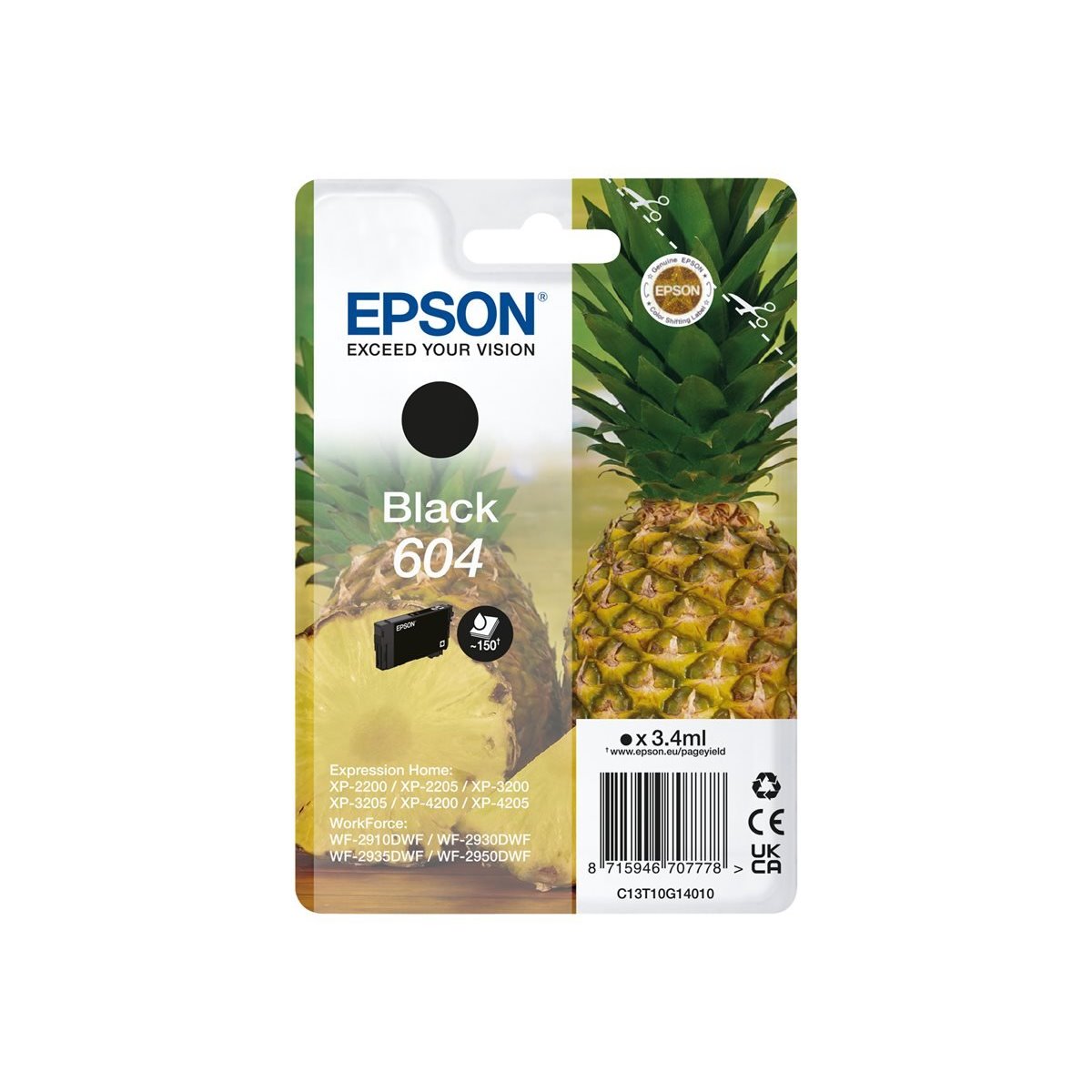 Tinteiro original Epson 604 preto (C13T10G14010)