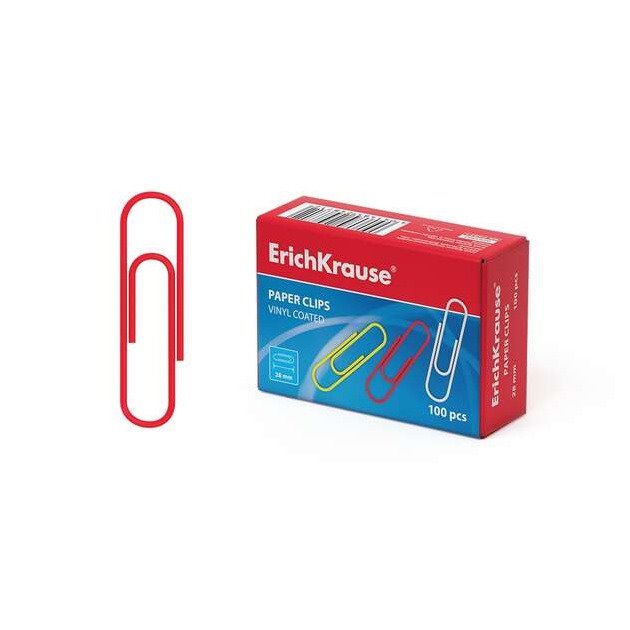 Clipes coloridos Erichkrause - 28mm / 100 unidades