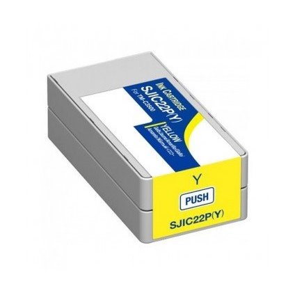 Tinteiro compatível Epson sjic22p amarelo tinta pigmentada c33s020604 / sjic22p(y)
