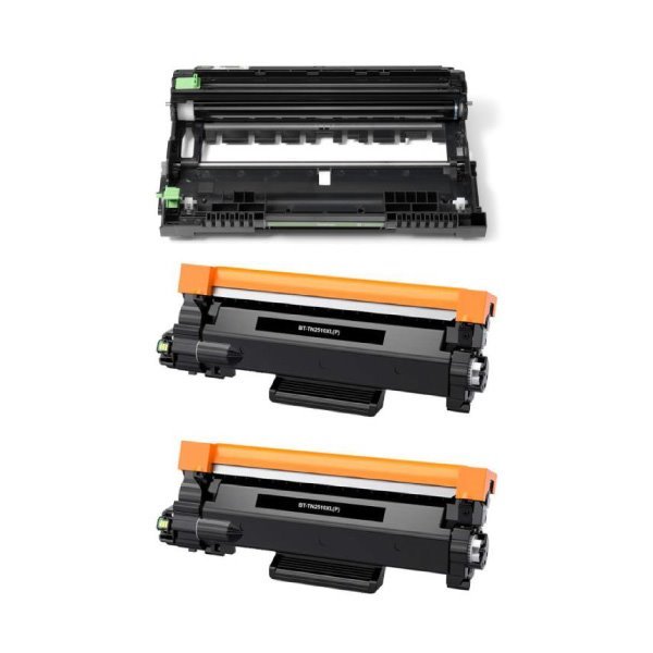 Pack 1 Tambor DR2510 e 2 Toners TN2510XL compatíveis Brother