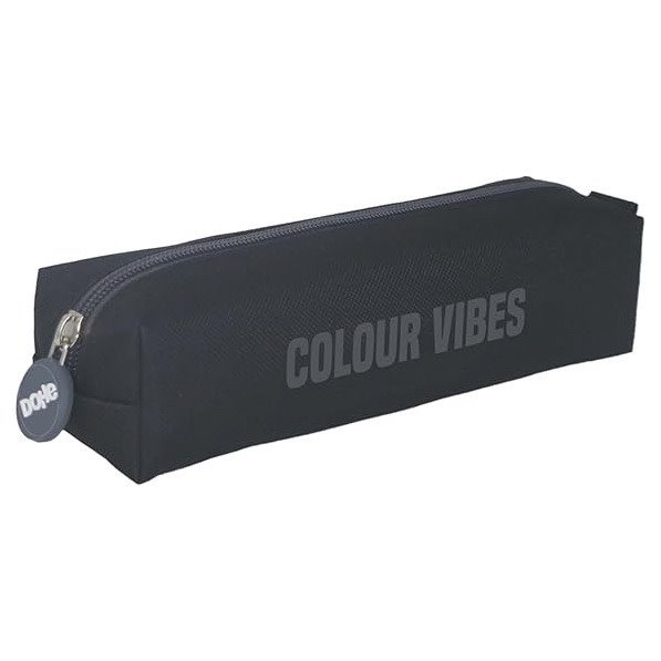 Estojo escolar Dohe Colour Vibes - 1 compartimento / 21x5xm / Preto