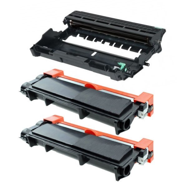 Pack 1 Tambor DR2400 e 2 Toners TN2420 compatíveis Brother