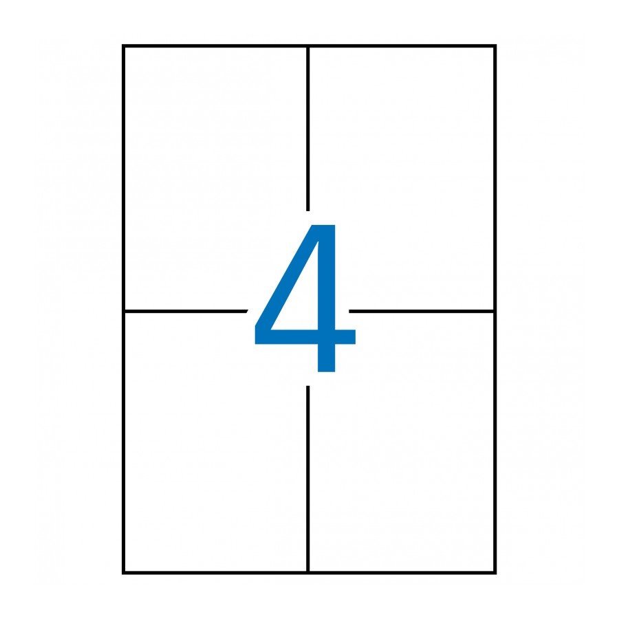 Etiquetas removíveis Apli 105 x 148 mm (100 folhas / 4 por folha)