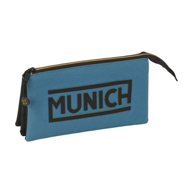 Estojo Safta Munich - 3 Compartimentos com Fecho de Correr